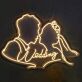 Brautpaar Silhouette Wedding Neon LED Schild