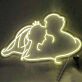 Brautpaar Silhouette Hochzeits Neon LED Schild