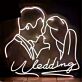 Wedding Neon LED Schild Brautpaar Silhouette