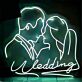 Wedding Neon LED Schild Brautpaar Silhouette