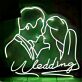 Wedding Neon LED Schild Brautpaar Silhouette