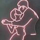 Wedding Neon LED Schild Brautpaar Umarmung
