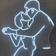Wedding Neon LED Schild Brautpaar Umarmung