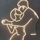 Wedding Neon LED Schild Brautpaar Umarmung