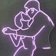 Wedding Neon LED Schild Brautpaar Umarmung