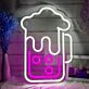 Bierglas mit Schaum LED-Neonschild für Bar Kneipe