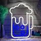 Bierglas mit Schaum LED-Neonschild für Bar Kneipe