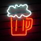 Bierkrug mit Schaum LED-Neonschild für Bar und Kneipe