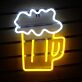Bierkrug mit Schaum LED-Neonschild für Bar und Kneipe