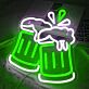 Bierkrüge Neon LED Wandlicht