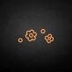 Verspielte Blumen als LED-Neonschild