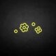 Verspielte Blumen als LED-Neonschild