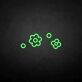 Verspielte Blumen als LED-Neonschild