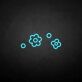 Verspielte Blumen als LED-Neonschild
