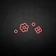Verspielte Blumen als LED-Neonschild