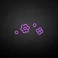 Verspielte Blumen als LED-Neonschild