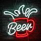 Bierkrug mit Schaum LED Neonschild für Bar und Kneipe