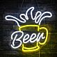 Bierkrug mit Schaum LED Neonschild für Bar und Kneipe