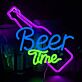 Beer Time LED-Neonschild für Bar Club