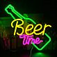 Beer Time LED-Neonschild für Bar Club