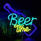 Beer Time LED-Neonschild für Bar Club