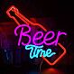 Beer Time LED-Neonschild für Bar Club