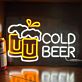 COLD BEER LED-Neonschild für Bar und Club