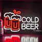 COLD BEER LED-Neonschild für Bar und Club