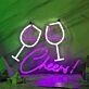 Weingläser LED Neonschild für Bar und Party