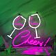 Weingläser LED Neonschild für Bar und Party