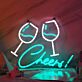Weingläser LED Neonschild für Bar und Party