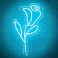 Rosenblüte LED-Neonschild Wohnzimmer Dekoration