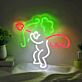 Amor mit Bogen und Herzpfeil als LED-Neonschild