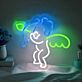 Amor mit Bogen und Herzpfeil als LED-Neonschild