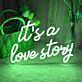 it's a love story LED-Neonschild für Hochzeit und Zuhause