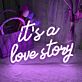 it's a love story LED-Neonschild für Hochzeit und Zuhause