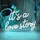 it's a love story LED-Neonschild für Hochzeit und Zuhause