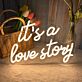 it's a love story LED-Neonschild für Hochzeit und Zuhause