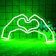 Romantisches LED Neonschild mit Lippen und Herz Motiv als stimmungsvolle Wanddekoration für Schlafzimmer Wohnzimmer Paarbereich oder moderne Raumgestaltung