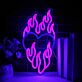 Modernes LED Neonschild mit brennendem Herz und Flammenmotiv als auffällige Wanddekoration für Wohnzimmer Schlafzimmer Bar oder kreative Raumgestaltung