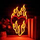 Modernes LED Neonschild mit brennendem Herz und Flammenmotiv als auffällige Wanddekoration für Wohnzimmer Schlafzimmer Bar oder kreative Raumgestaltung