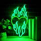 Modernes LED Neonschild mit brennendem Herz und Flammenmotiv als auffällige Wanddekoration für Wohnzimmer Schlafzimmer Bar oder kreative Raumgestaltung