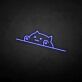 Katzenkopf mit Pfoten LED-Neonschild Wohnzimmer Kinderzimmer