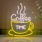 Coffee Time LED-Neonschild für Café oder Küche