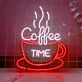 Coffee Time LED-Neonschild für Café oder Küche