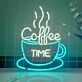 Coffee Time LED-Neonschild für Café oder Küche