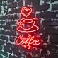 Kaffeetasse mit Herzsymbol LED Neonschild für Café und Küche