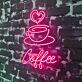 Kaffeetasse mit Herzsymbol LED Neonschild für Café und Küche