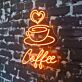 Kaffeetasse mit Herzsymbol LED Neonschild für Café und Küche