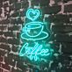 Kaffeetasse mit Herzsymbol LED Neonschild für Café und Küche